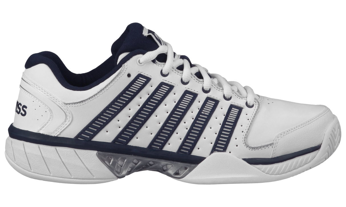 03379-167-M | MENS HYPERCOURT EXPRESS LEATHER | WHITE/NAVY/SILVER