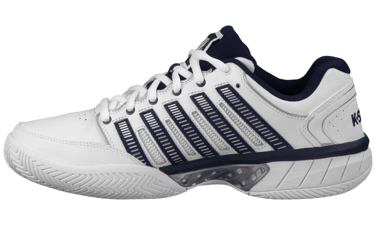 03379-167-M | MENS HYPERCOURT EXPRESS LEATHER | WHITE/NAVY/SILVER