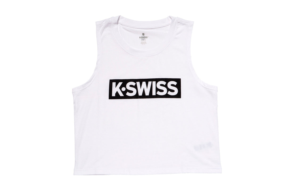 192431-194 | WOMENS BACKSPIN CROP TANK | STARK WHITE