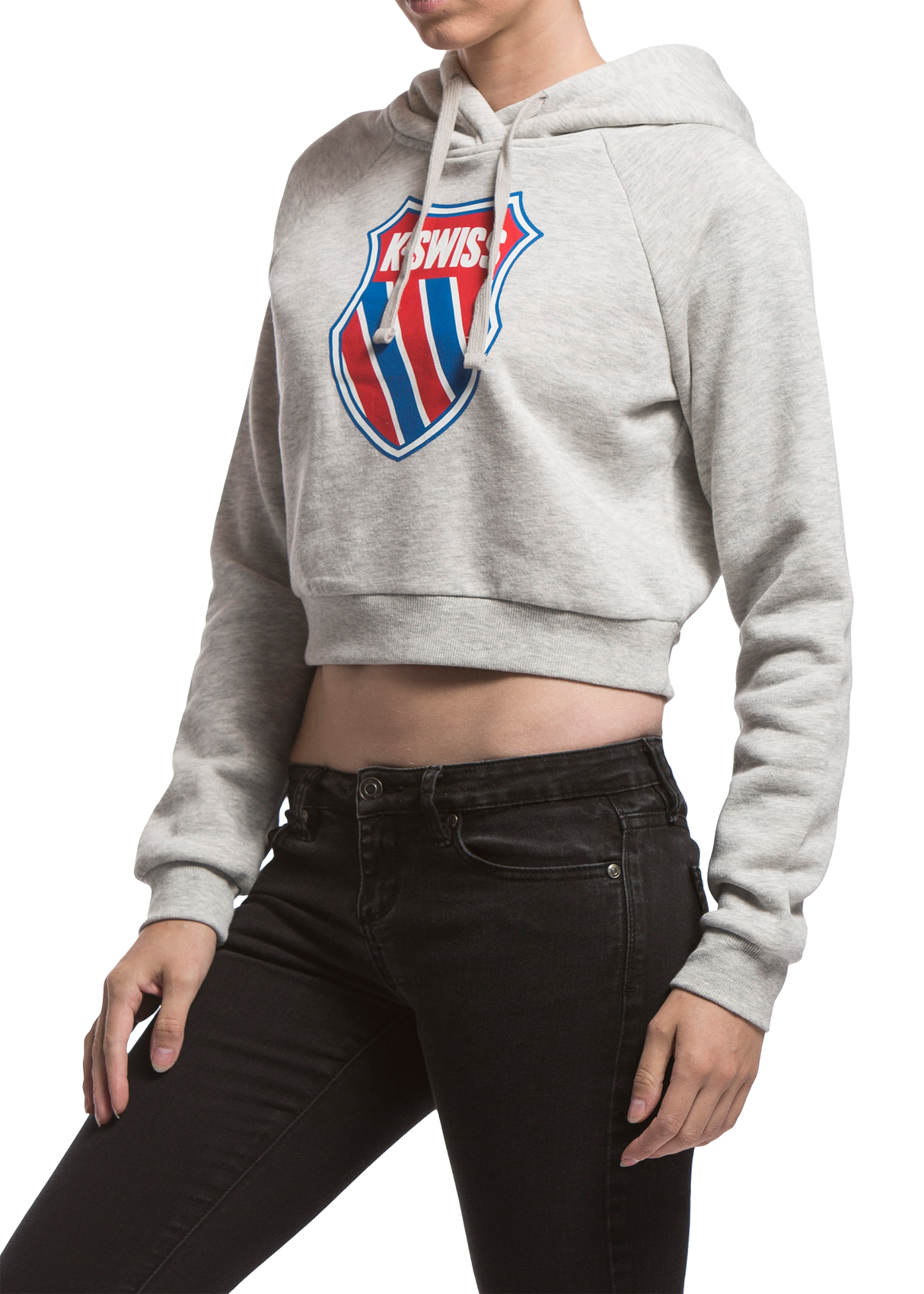 192434-020 | WOMENS GRIND CROPPED HOODIE | GREY HEATHER