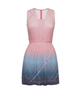 196046-466 | DEEP V PLEATED DRESS | SILVERLAKE BLUE