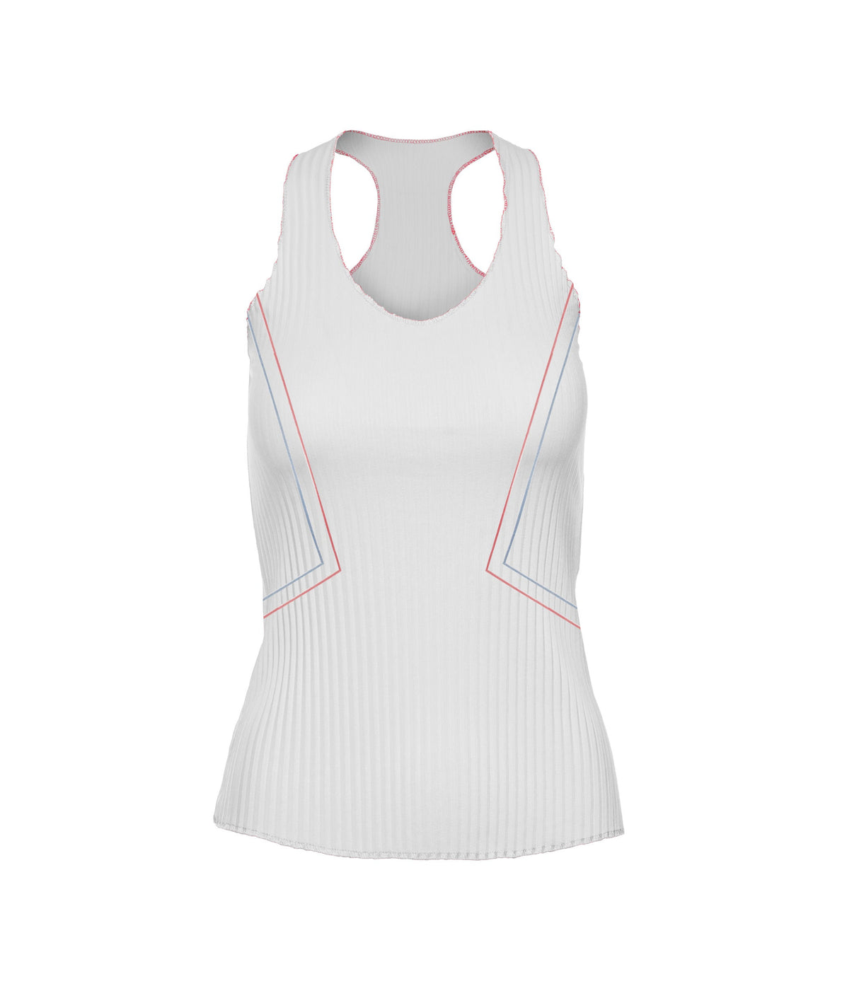 196050-100 | PLEATED V-NECK TANK | WHITE