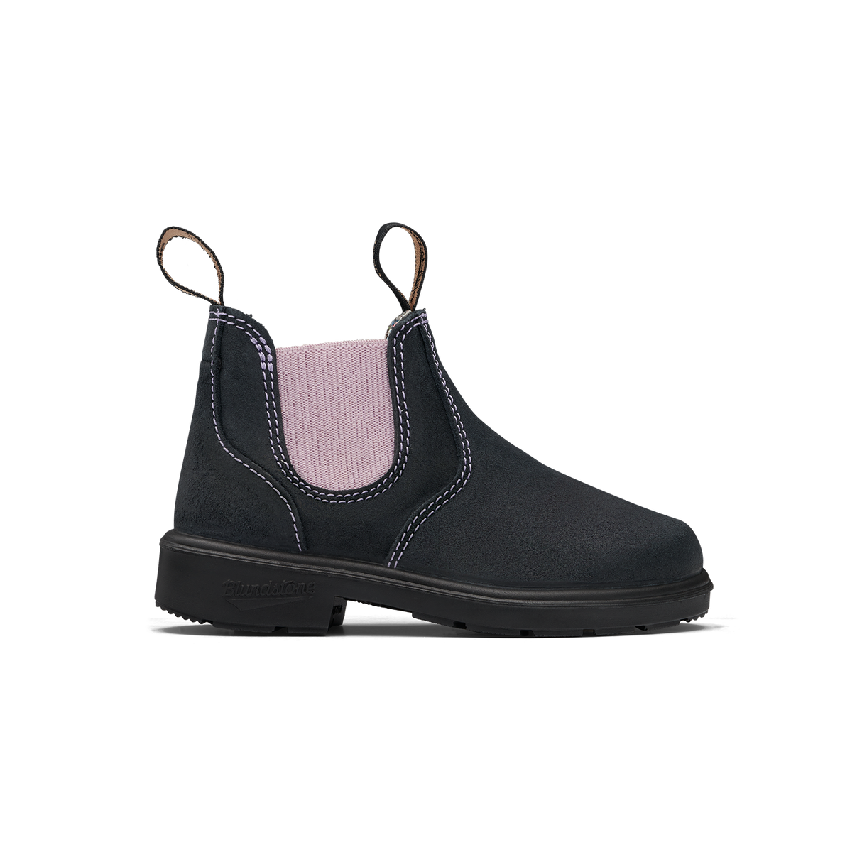 Blundstone 2195 - Kids Navy Suede with Pale Pink Elastic