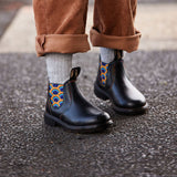 Blundstone 2254 - Kids Black with Rainbow Elastic and Contrast Stitching