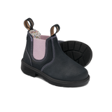 Blundstone 2195 - Kids Navy Suede with Pale Pink Elastic