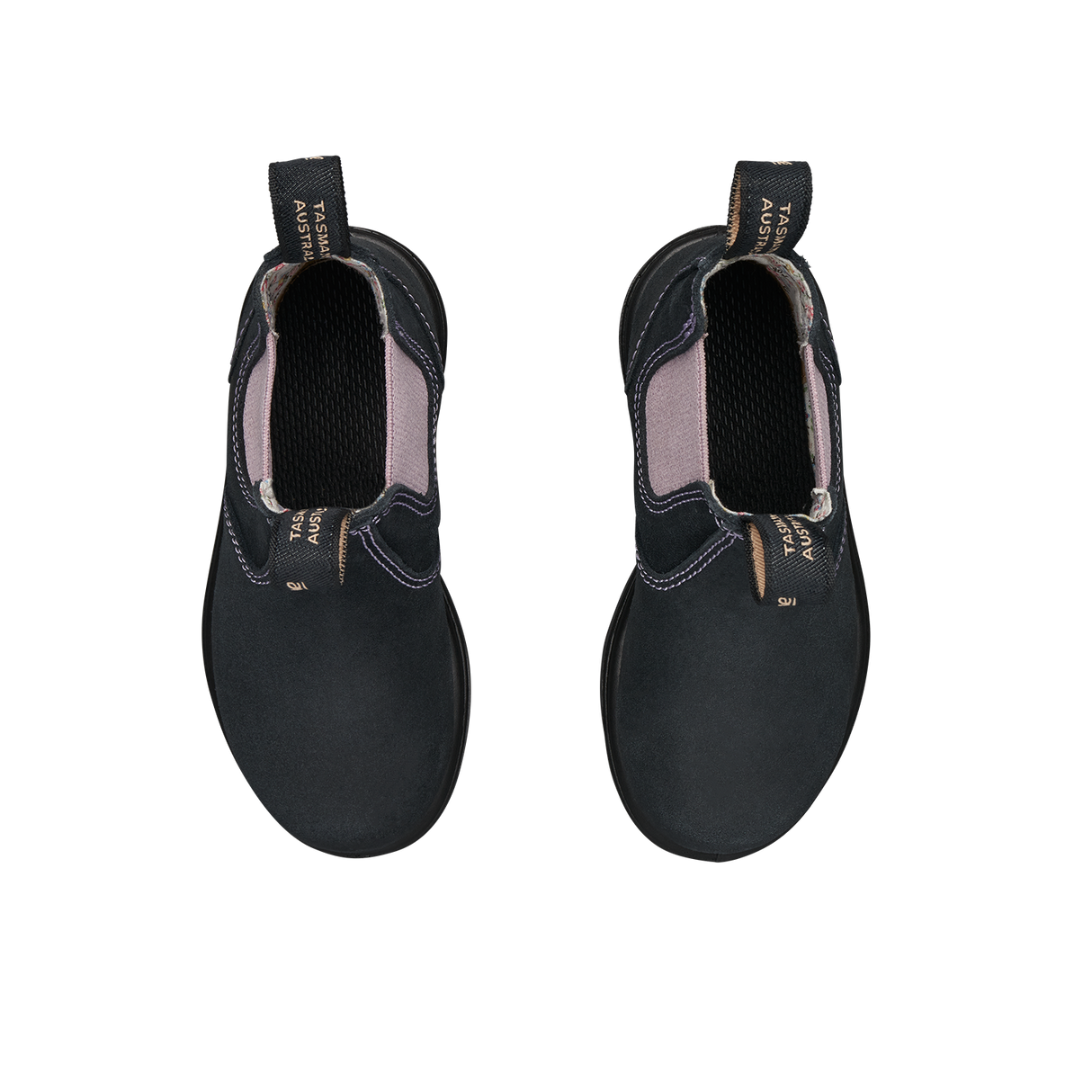 Blundstone 2195 - Kids Navy Suede with Pale Pink Elastic