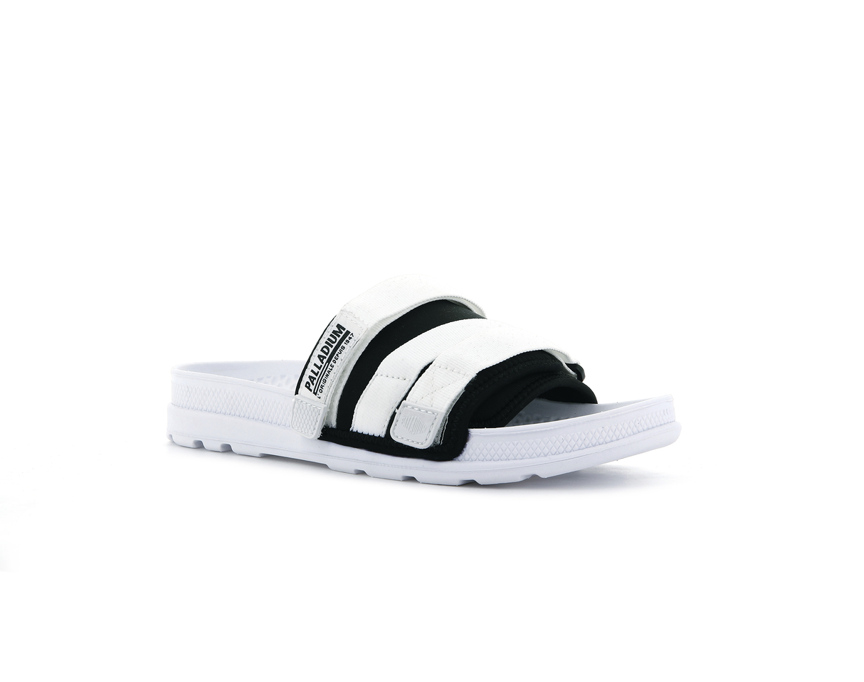 76696-102-M | SOLEA SLIDE | WHITE/BLACK