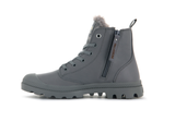 97223-071-M | PAMPA HI ZIP LEATHER S | GRAY FLANNEL