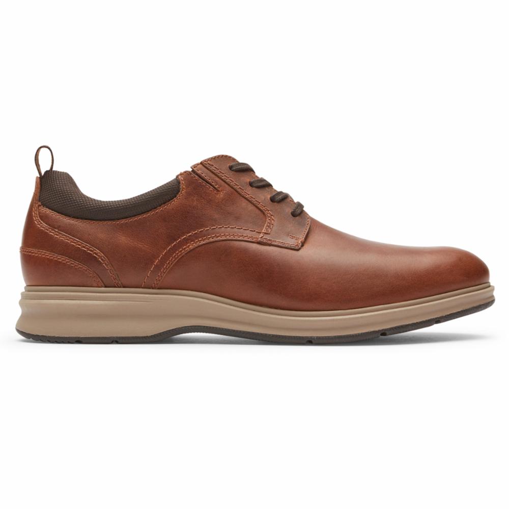 Rockport Men TOTAL MOTION CITY PLAINTOE LEATHER BROWN