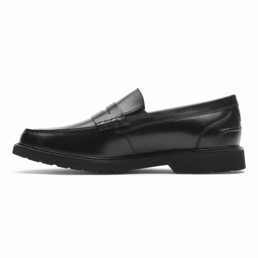 Rockport Men BEDFORD PENNY BLACK SMOOTH