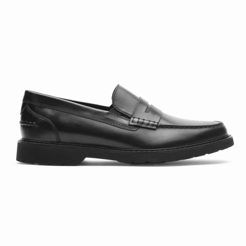 Rockport Men BEDFORD PENNY BLACK SMOOTH