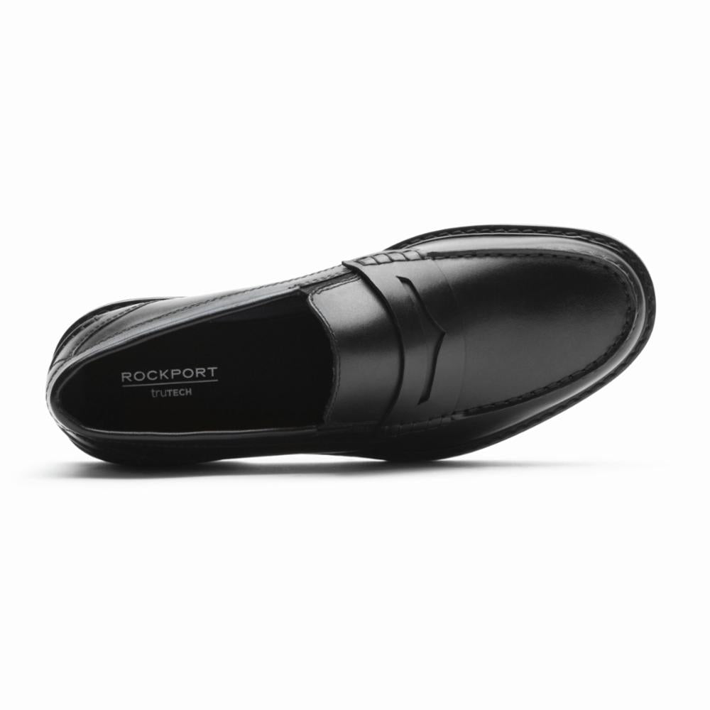 Rockport Men BEDFORD PENNY BLACK SMOOTH