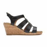 Rockport Women BRIAH NEW GLADIATOR BLACK LTHR