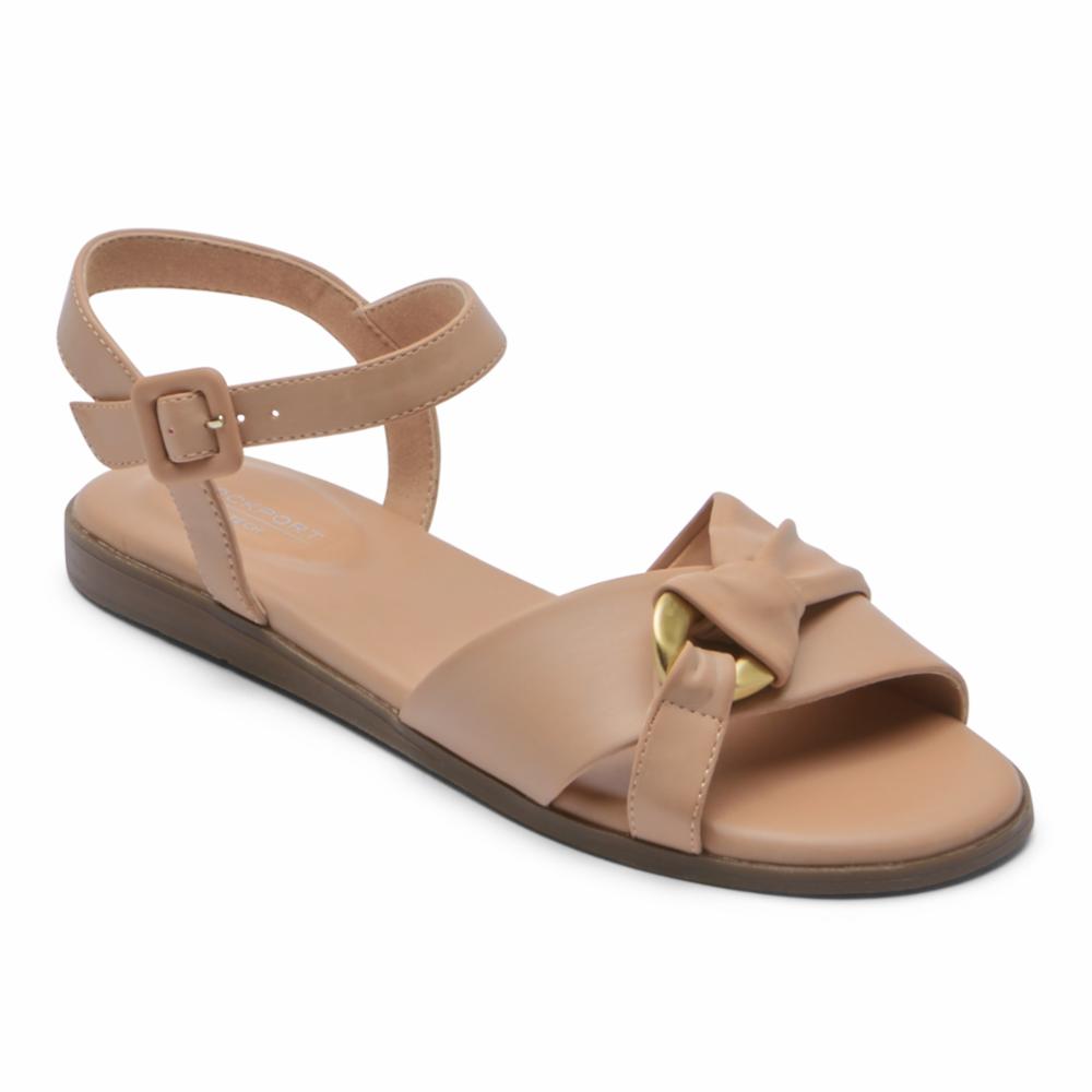 Rockport Women YARA KNOT SANDAL FARRO SYNTHETIC ECO