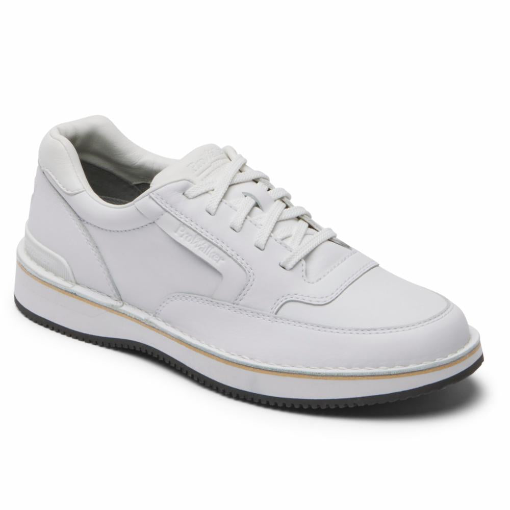 Rockport Men PROWALKER LTD 9000 9000 LTD UBAL WHITE SMOOTH LEATHER