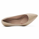 Rockport Women TOTAL MOTION 75mmPTH PLAIN PUMP NUDE GLAM TEXTILE