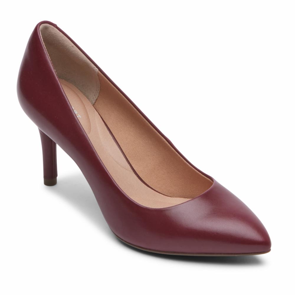 Rockport Women TOTAL MOTION 75mmPTH TM75MMPTH PLAIN PUMP CRANBERRY LTHR