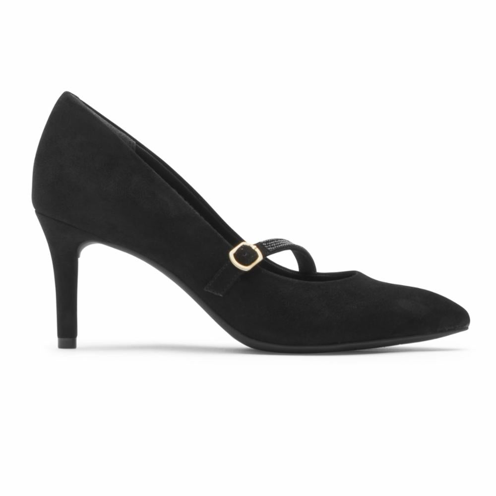 Rockport Women TOTAL MOTION 75mmPTH TM75MMPTH MARYJANE BLACK SUEDE GLAM