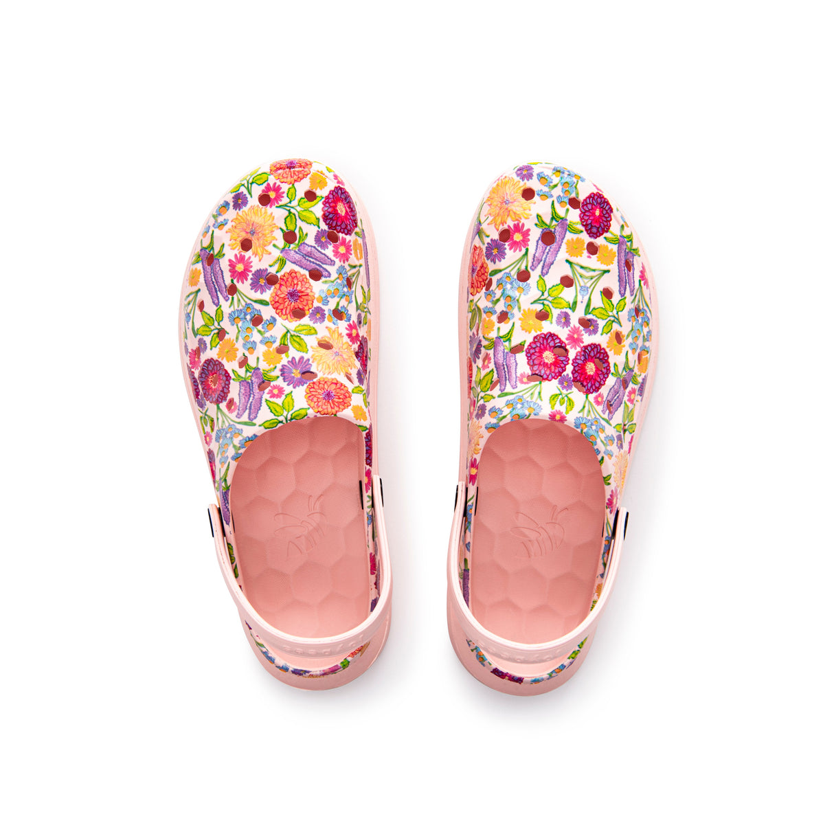 Varsity Clog - Graphic Pale Pink Painted Floral