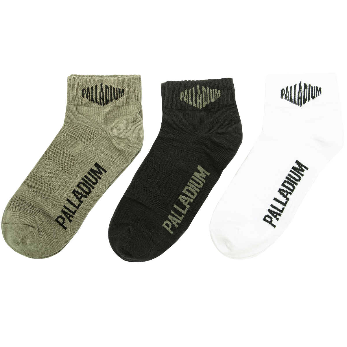 SX7159-989 | BASIC LO SOCKS PACK | DUSKYGRN/STARWHT/BLK