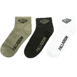 SX7159-989 | BASIC LO SOCKS PACK | DUSKYGRN/STARWHT/BLK